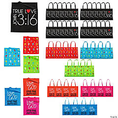 Bulk 48 Pc. Religious Kid’s Tote Bag Assortment