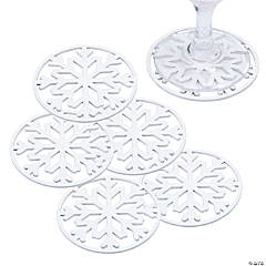 Bulk 48 Pc. Winter Wedding Snowflake Coasters