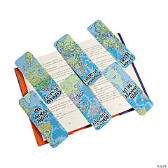 Bulk 48 Pc. World Map Bookmarks