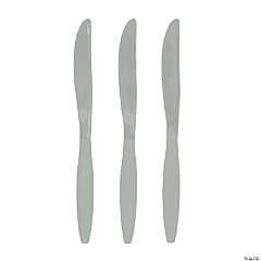 Bulk  50 Ct. Metallic Silver Plastic Knives