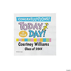 Bulk 50 Ct. Personalized Dr. Seuss™ Oh, the Places You’ll Go Beverage Napkins