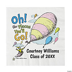 Bulk 50 Ct. Personalized Dr. Seuss™ Oh, the Places You’ll Go Luncheon Napkins