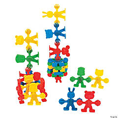 Bulk 50 Pc. Connecting Character Shapes Educational Toys - 50 Pc.