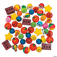Bulk 50 Pc. Everyday Fun Multicolor Foam Stress Toy Assortment