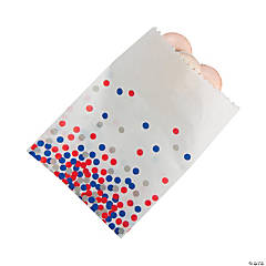 Party Confetti Mardi Gras Printed Cellophane Bags, 100 bags