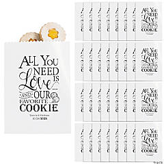 Bulk  50 Pc. Personalized Wedding Cookie Paper Treat Bags