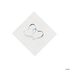 Bulk 50 Pc. Two Hearts Cocktail Party Napkins