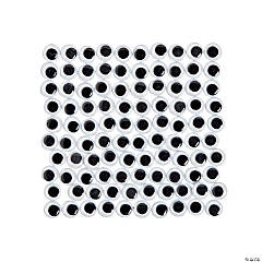 1800 Pieces Wiggle Googly Eyes Plastic Black and White Bulk Self Adhesive  Googly Eyes Mixed Size 6mm 8mm 10mm for DIY Art Crafts Scrapbooking Dolls