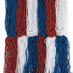 Bulk 576 Pc. Patriotic Red, White & Blue Bead Necklace Assortment