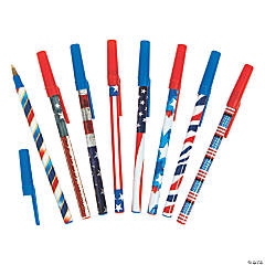 Bulk 72 Pc. Patriotic Stick Pen Assortment