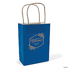 Bulk 72 Pc. Personalized Medium Blue Welcome Gift Bags