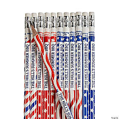 Bulk 72 Pc. Personalized Patriotic Patterns Pencils
