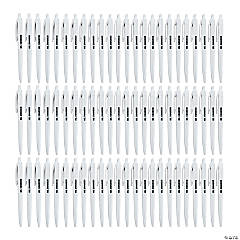 Bulk 72 Pc. Personalized White Retractable Pens