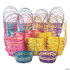 Bulk  72 Pc. Small Ombre Bamboo Easter Baskets