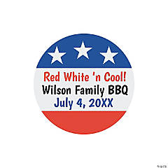 Bulk 80 Pc. Personalized 4th of July Favor Stickers