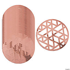 Bulk 96 Pc. Rose Gold Laser-Cut Charger Placemats