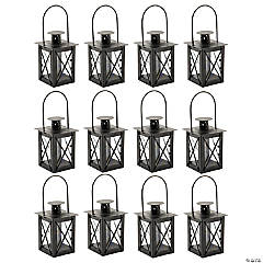 Bulk Black Mini Lanterns - 12 Pc.
