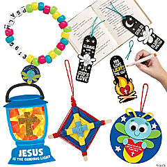 Fun Express Jungle VBS Pony Perlenarmband Set – Macht 12 Armbänder, Mit Alphabetperlen & Schnur