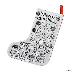 Bulk Color Your Own Christmas Stockings - 144 Pc.