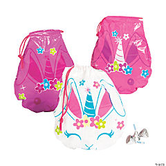 Bulk Easter Anicorn Drawstring Goody Bags Fun Express