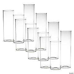 Bulk Glass Cylinder Vase Set - 12 Pc.