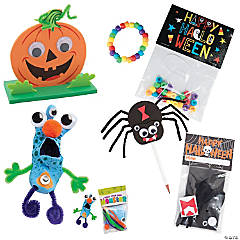 Bulk Halloween Friends Trick-Or-Treat Bags Craft Kit - Makes 50