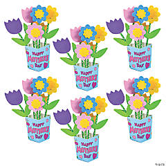 Bulk Mother’s Day Straw Flower Bouquet Craft Kit - Makes 48