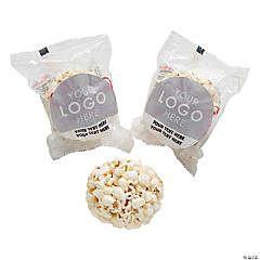 Bulk Personalized Full-Color Logo Popcorn Balls - 100 Pc.