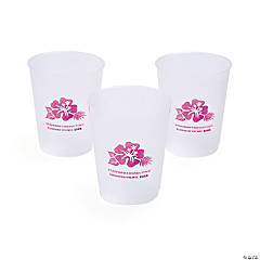 40 PC Red Personalized Birthday Party Solid Color Plastic Cups 5 16 oz