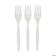 Bulk White Plastic Forks - 50 Ct.