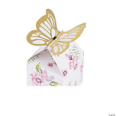 Butterfly Floral Favor Boxes - 24 Pc.