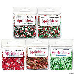 Buttons Galore and More Sprinkletz - Tiny Polymer Clay Embellishments - Christmas Bundle 60 grams