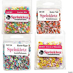 Buttons Galore and More Sprinkletz - Tiny Polymer Clay Embellishments - Easter Bundle 48 grams