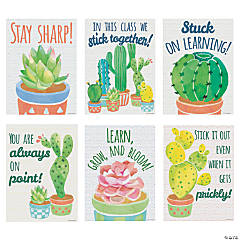 Cactus Motivational Posters - 6 Pc.