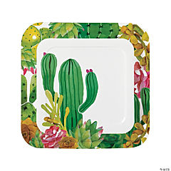 Cactus Party Paper Dinner Plates