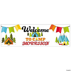 Camp Adventure Party Custom Banner - Medium