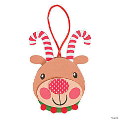 Candy Cane Antler Reindeer Ornament Craft Kit - Makes 12
