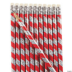 Candy Cane Prism Pencils - 24 Pc.