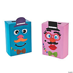 Cardboard Silly Face Valentine Card Box Craft Kit