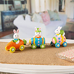 Carrot Express Train with Easter Eggs Tabletop Decoration - 3 Pc.