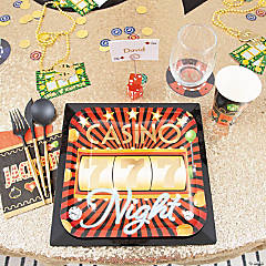 Casino Night Tabletop Hut Drink Station Kit with Frame - 39 Pc