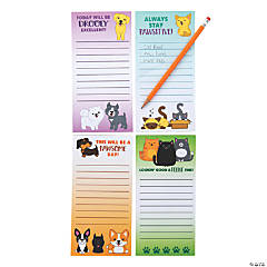 Cat and Dog Magnetic Notepads - 12 Pc.
