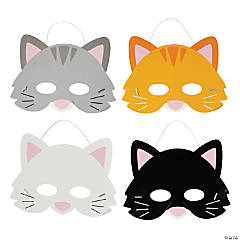 Cat Party Paper Masks – 12 Pc.