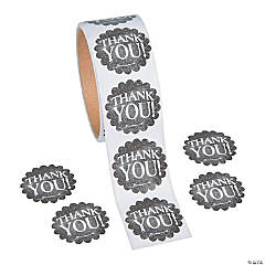 Thank You Oval Seal Labels, Stickers for Envelopes, Gifts, Cards