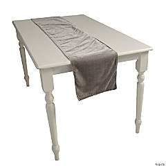 Charcoal Grey Velvet Table Runner