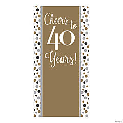 Cheers to 40 Years Backdrop Banner