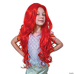 Child's Red Mermaid Wig