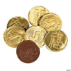Chinese New Year Gold Chocolate Candy Coins - 76 Pc.