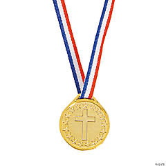 Christian Athlete Plastic Medals - 12 Pc.