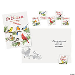 Christmas Birds Greeting Cards with Magnet